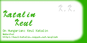 katalin keul business card